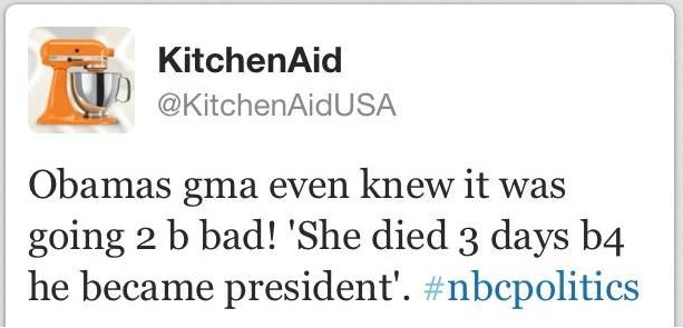 KitchenAid tweet