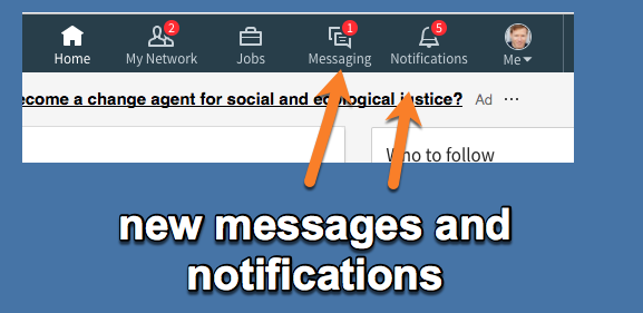 Check messages and notifications.