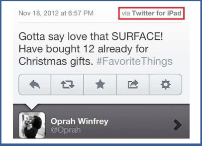 Oprah's Tweet