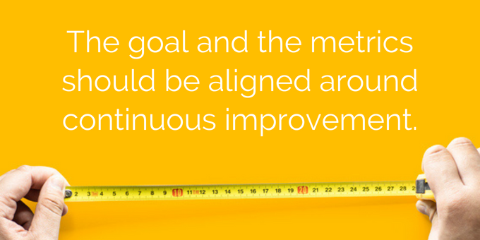 Continuous improvement is the end goal.